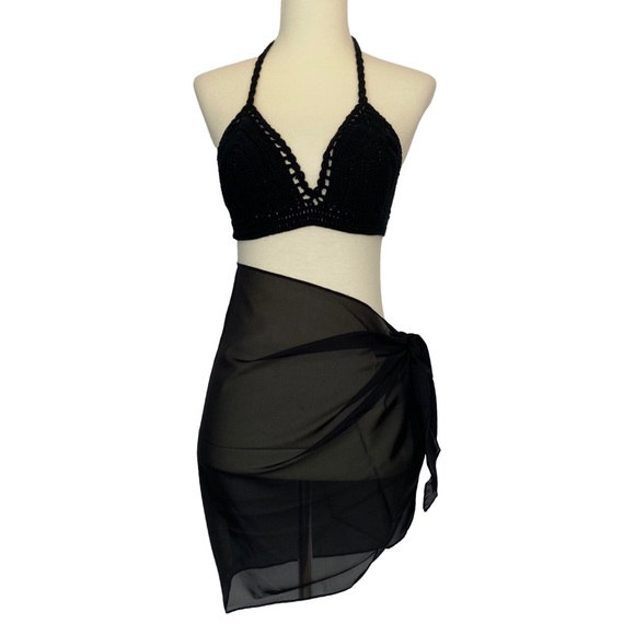 Sexy Black Sarong Wrap Swimsuit Coverup - Picture 8 of 16